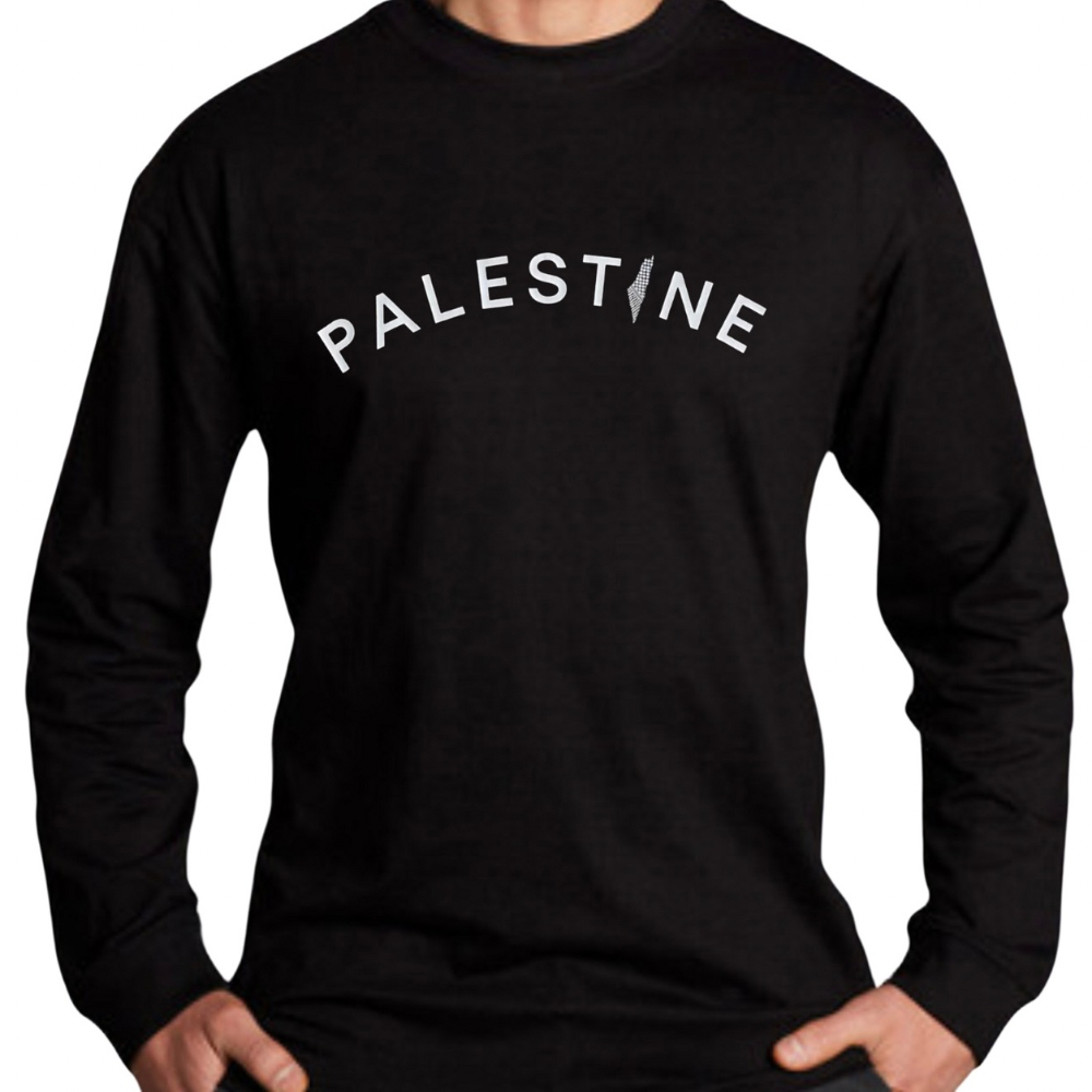 Palestine on Front Long Sleeve - Adults