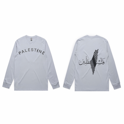 Palestine on Front & Back Long Sleeve - Adults