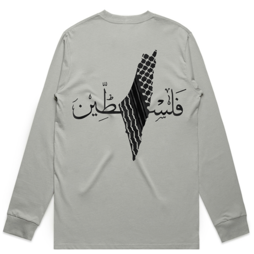 Palestine on Back Long Sleeve - Adults