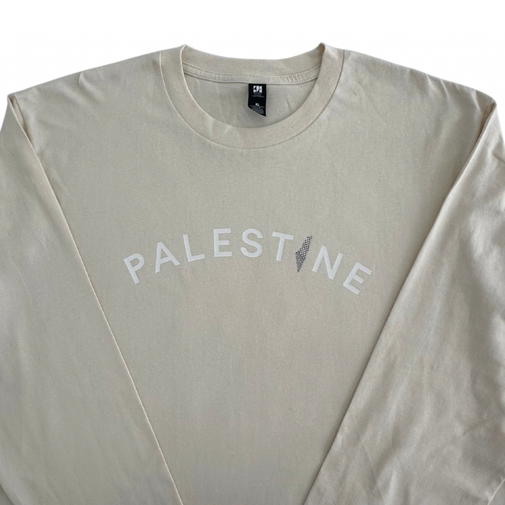 Palestine on Front Long Sleeve - Adults