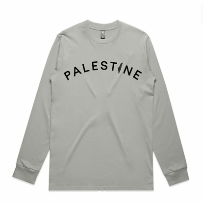 Palestine on Front Long Sleeve - Adults