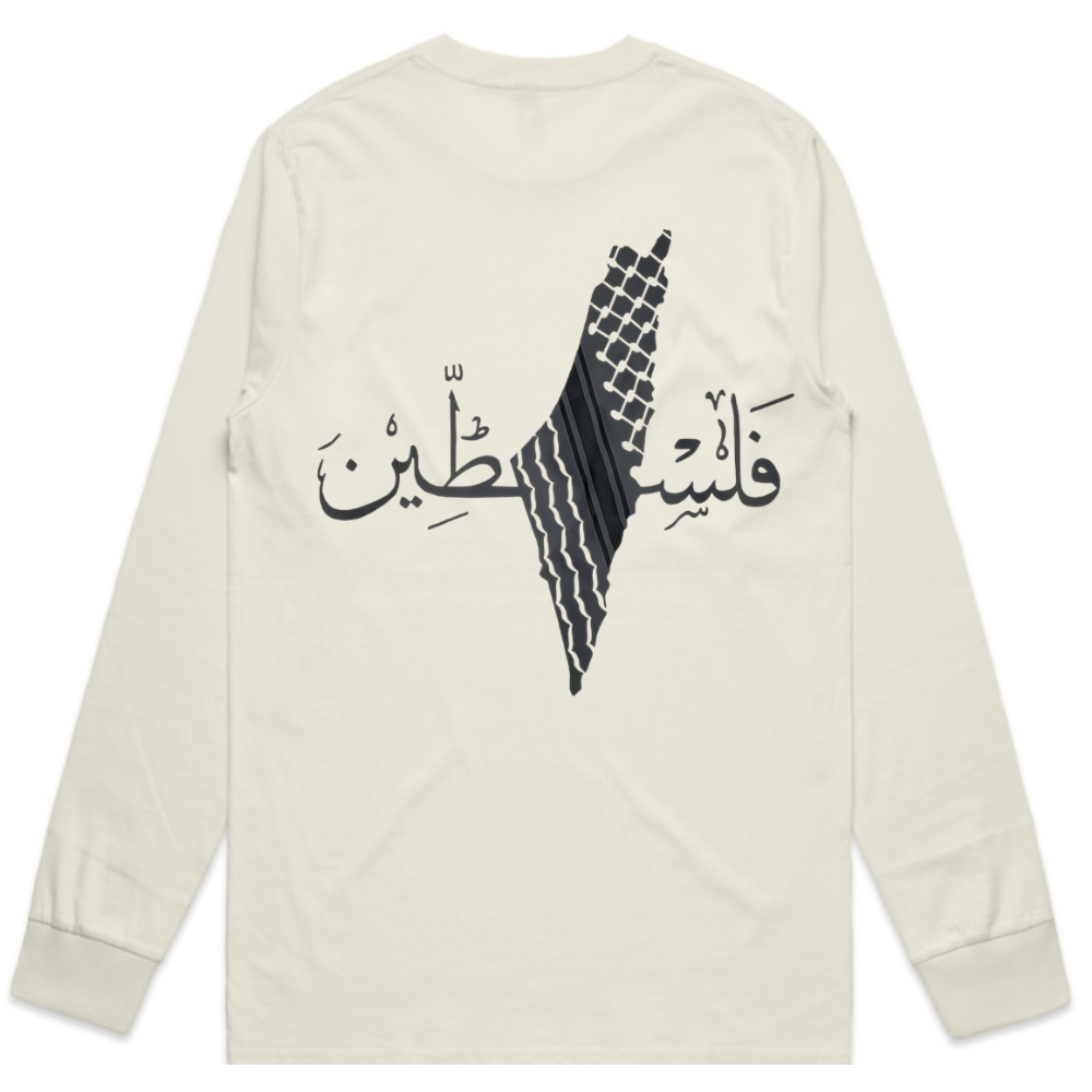 Palestine on Back Long Sleeve - Adults
