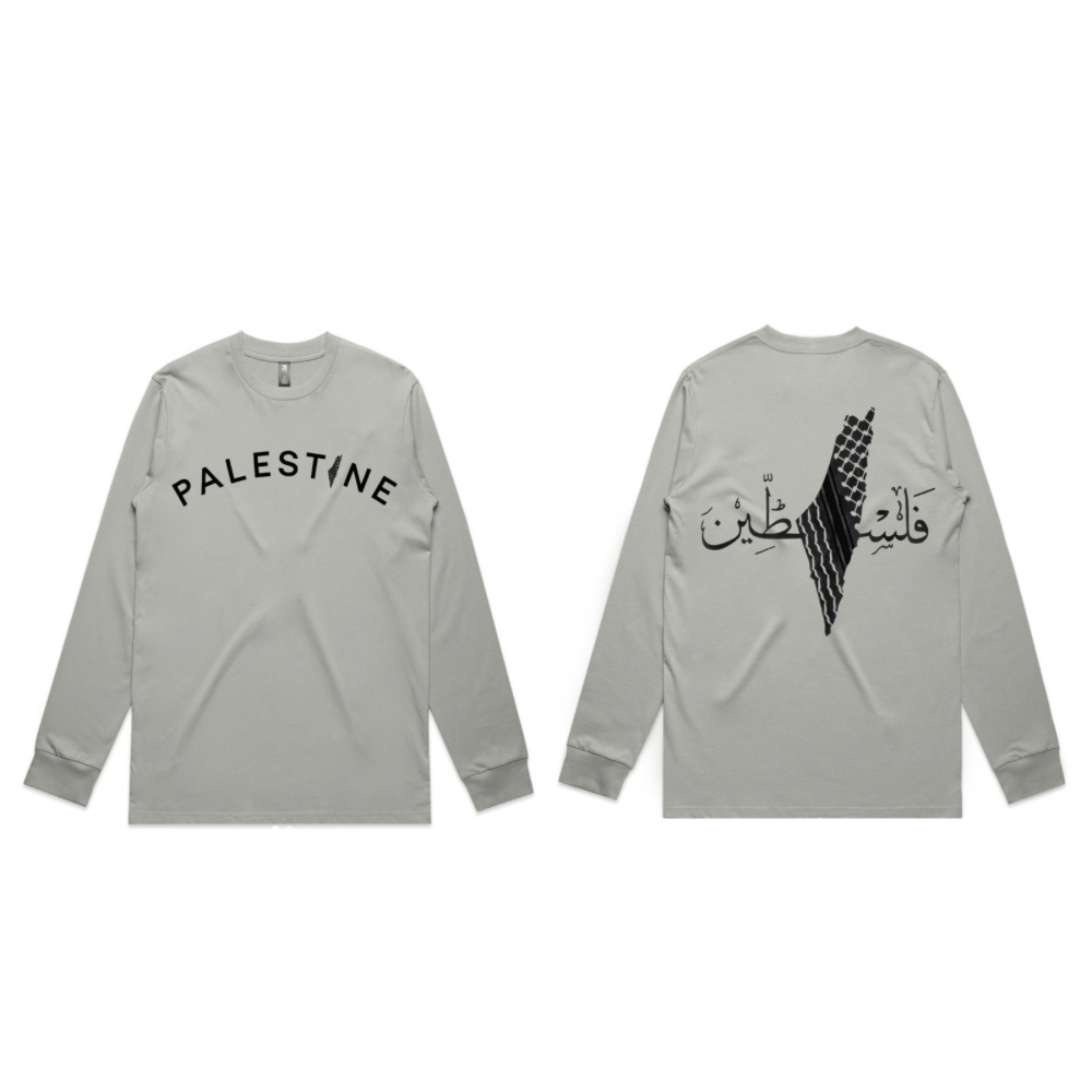 Palestine on Front & Back Long Sleeve - Adults