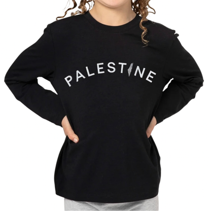 Palestine Front & Back Long Sleeve - Kids