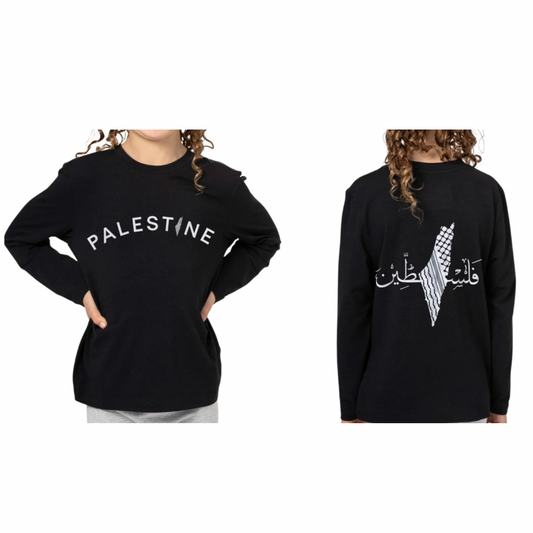 Palestine Front & Back Long Sleeve - Kids