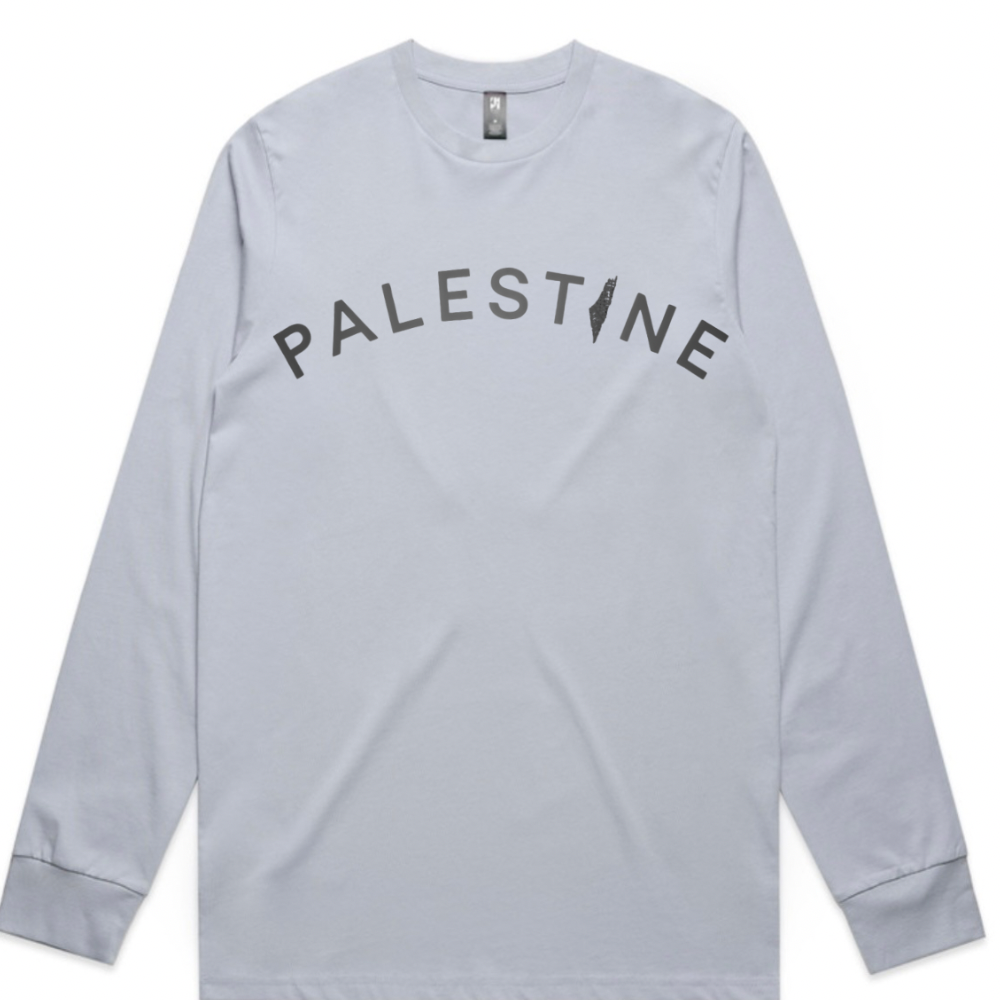 Palestine on Front Long Sleeve - Adults