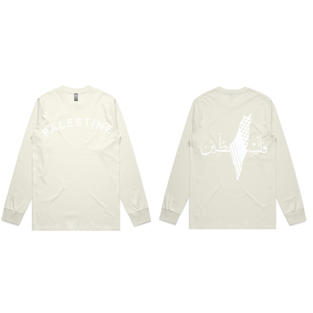 Palestine on Front & Back Long Sleeve - Adults