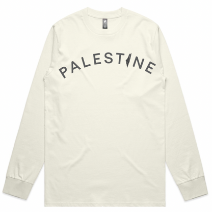 Palestine on Front Long Sleeve - Adults
