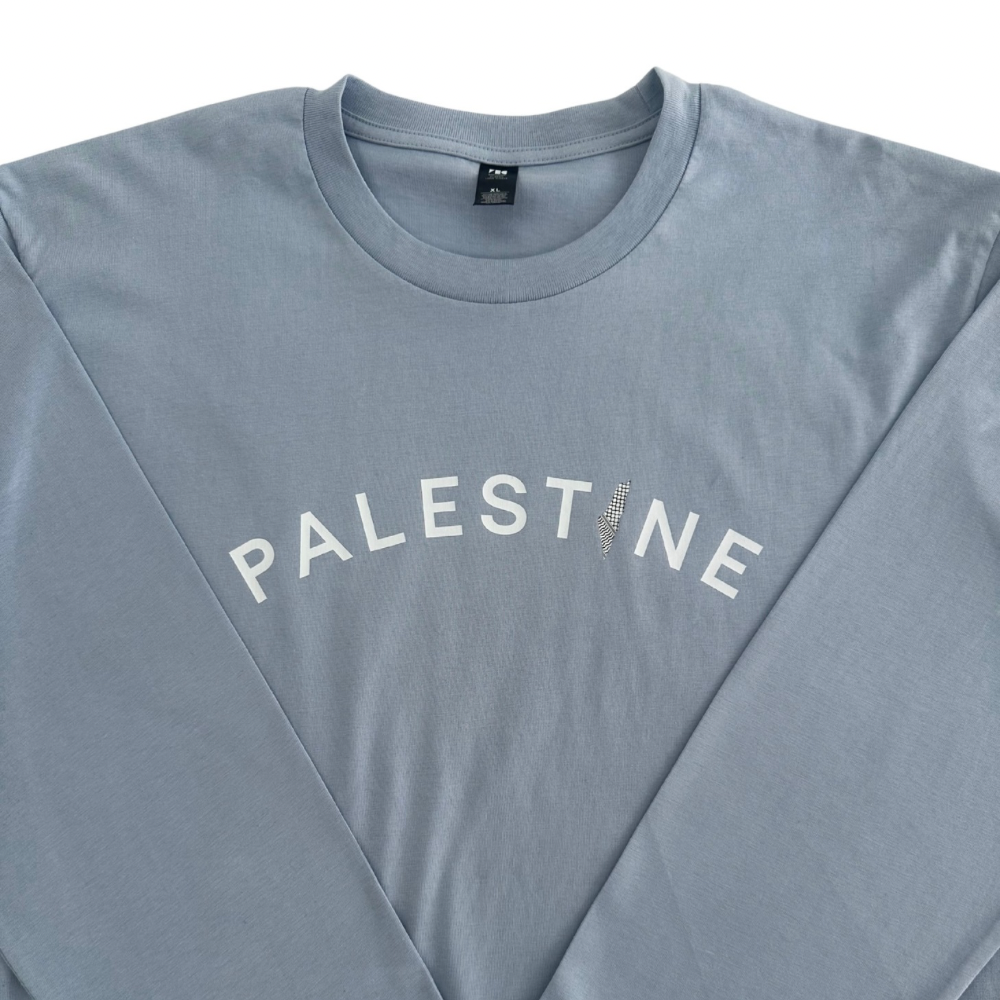 Palestine on Front Long Sleeve - Adults