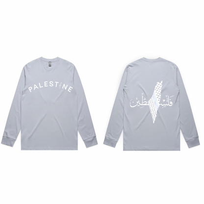 Palestine on Front & Back Long Sleeve - Adults