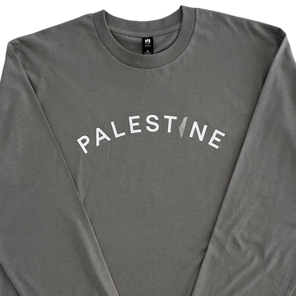 Palestine on Front Long Sleeve - Adults