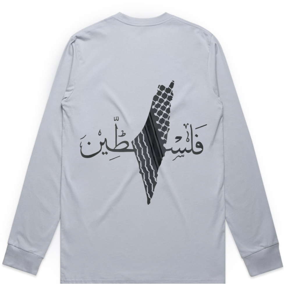 Palestine on Back Long Sleeve - Adults